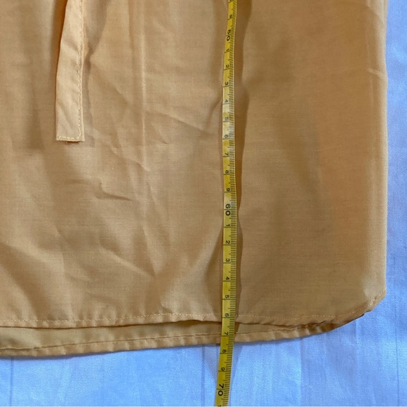 Yellow Handmade Women's Sleeveless Renaissance Tunic V Neck Tie Up Loose Fit - Picture 3 of 13